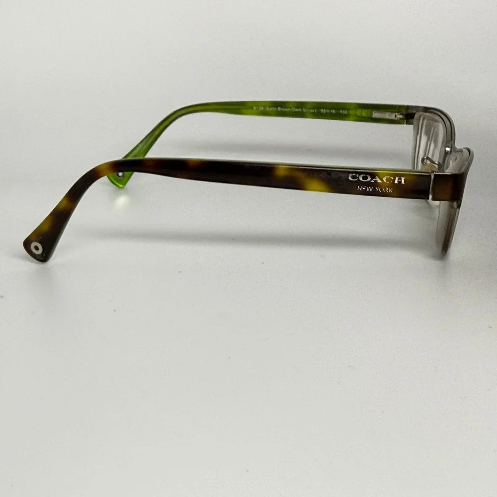 Coach HC 5033 Alyson Eyeglasses Brown Dark Silver Green Tortoise 53-16-135 22228 - Picture 4 of 7